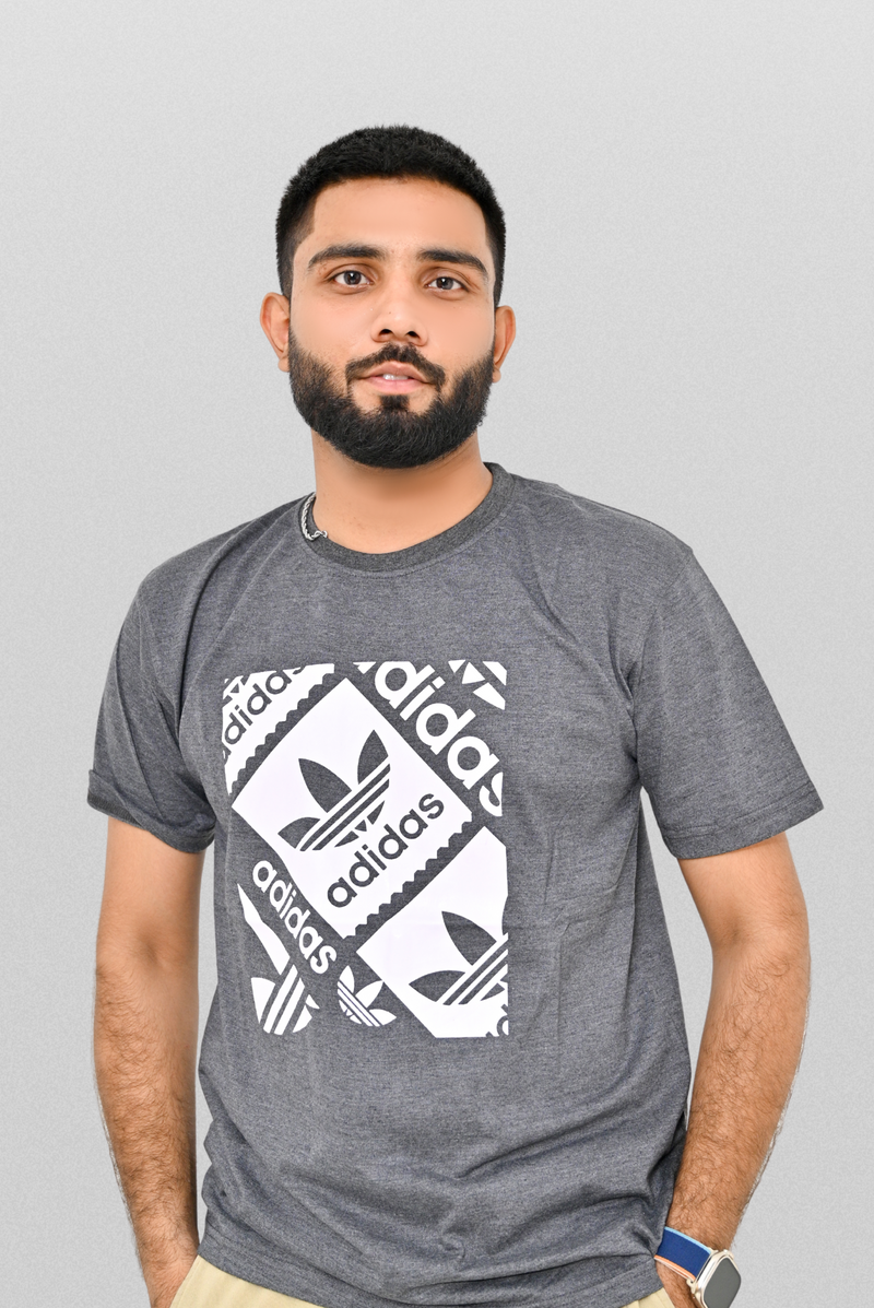 Men’s Classic Adidas-Inspired T-Shirt – Bold Style & Comfort