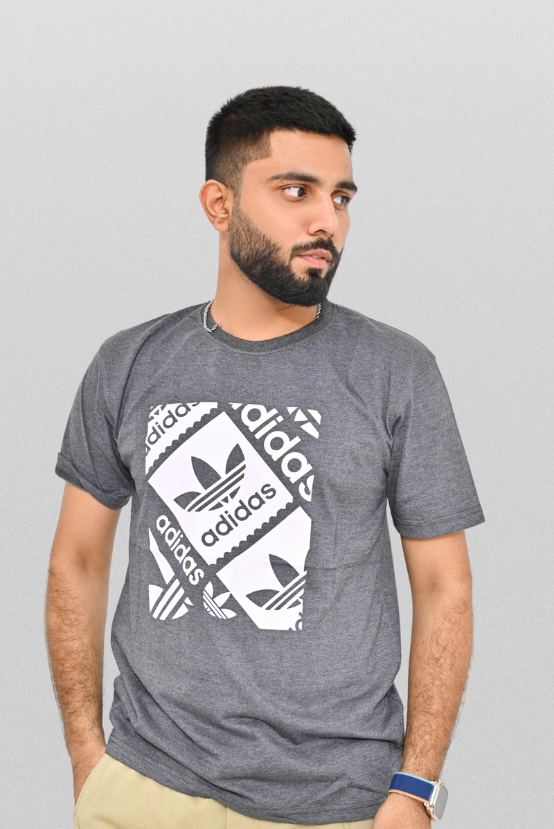 Men’s Classic Adidas-Inspired T-Shirt – Bold Style & Comfort